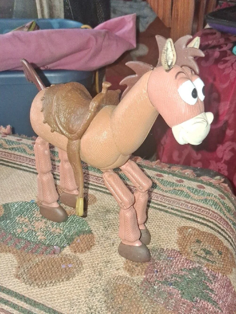 Disney Brown Horse Action Figure with Dark Brown Saddle